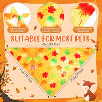 Preboun 100 Pcs Fall Paw Print Dog Bandanas Bulk - Fall / 25.6 x 17.7 x 17.7 Inch - image 3
