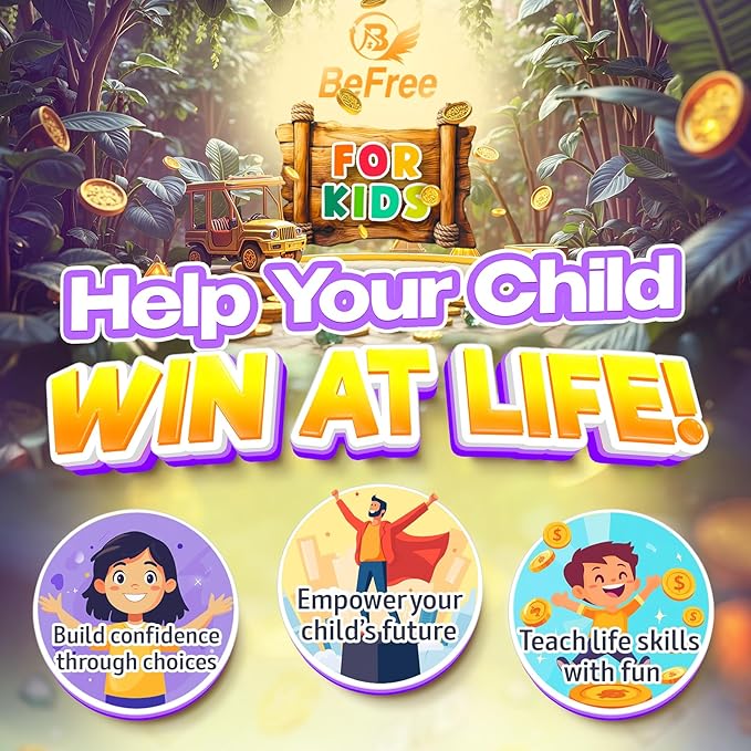 BeFree for KIDS – Fun Money & Financial Literacy Board Game | Teach Kids Smart Money Skills, Investing & Saving | Educational Strategy Game for Ages 7+ | Great for Family Game Night & Cash Flow Learn!-Board Games-BIG FRENCHIES-TinyTreasures Baby Boutique