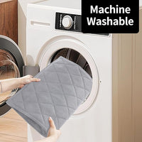 MABOZOO Indestructible Dog Bed, Chew Proof Crate Pad for Aggressive Chewers - Machine Washable Quilted Mat for Small Dogs - Durable Grey Kennel Pad (22x35 in)