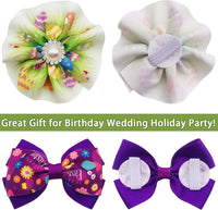 PET SHOW Holiday Dog Bowties Flowers for Small Dogs Slide on Collar – Essentials for Dogs - Easter-4pcs - image 2