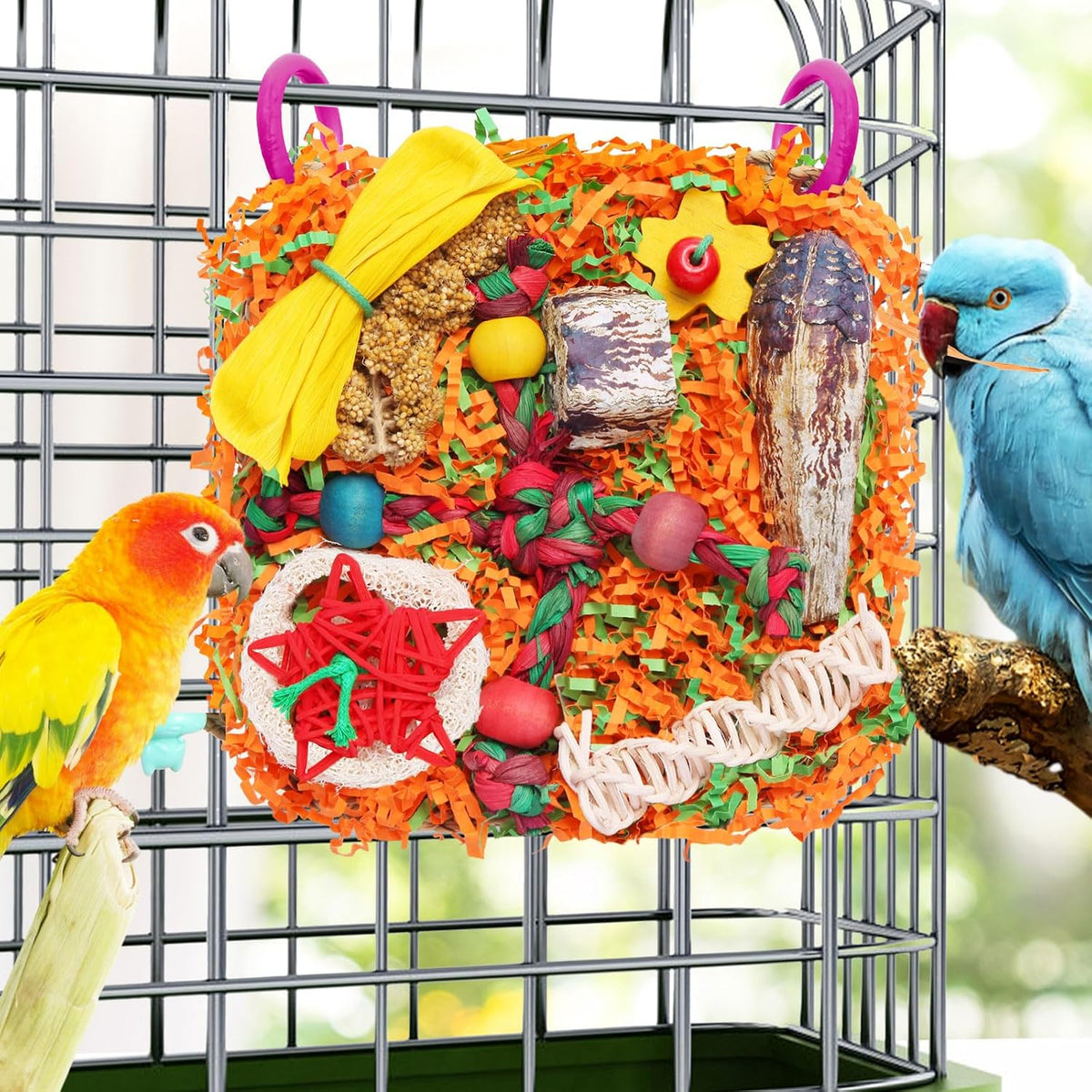 Bird Toys for Small & Medium Parrots - 2 PCS - image 3