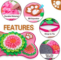 Snuffle Mat for Dogs, Pet Snuffle Mat for Small and Medium Dogs - Pink / 24"L x 16"W - image 3