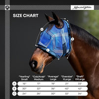 Kensington UV Fly Mask with Fleece Trim - Protective Mask with Dual Ear Opening & Forelock Freedom - Large, Desert Sand