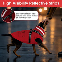 Dogcheer Dog Coat with Harness - Red / XXX-Large(Chest:42.9"Back:26.8" Neck:26.8") - image 4