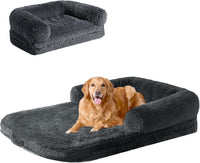 EHEYCIGA Orthopedic Foldable Human Dog Bed, 72x44x11 - 54x38x7.5(Folded 38x27) / Dark Grey