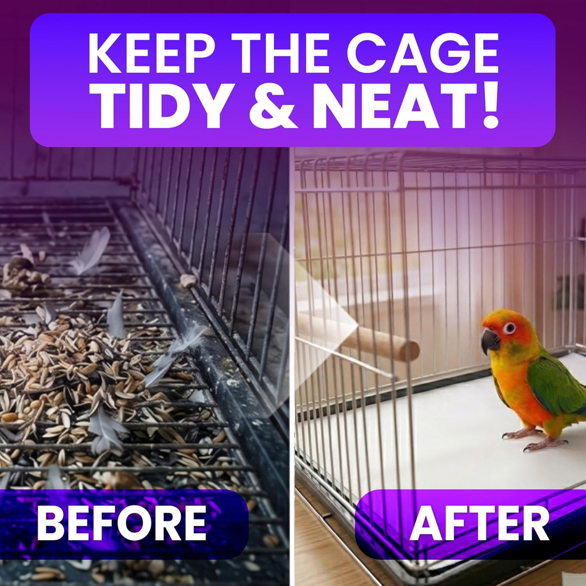 Bird Cage Liners, 120 Unscented Newsprint Sheets - 11" x 17" (120 Sheets) - image 2
