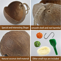 Parakeet Nesting Box Transparent Bird House Bird Nest Box for Cage - G-shaped coconut shell / [M:9.8 x 5.1 x 5.1 lnches] - image 3