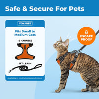 Voyager Escape-Proof Step-in Harness & Leash, Orange - Black Trim-Orange (327) / S (Chest: 15 - 18") - image 2
