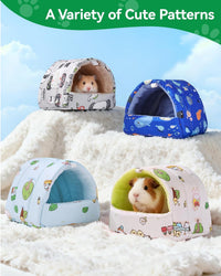 2 Pack Hamster Hideout Bed - Dark Blue+Gray / 6*6in - image 3