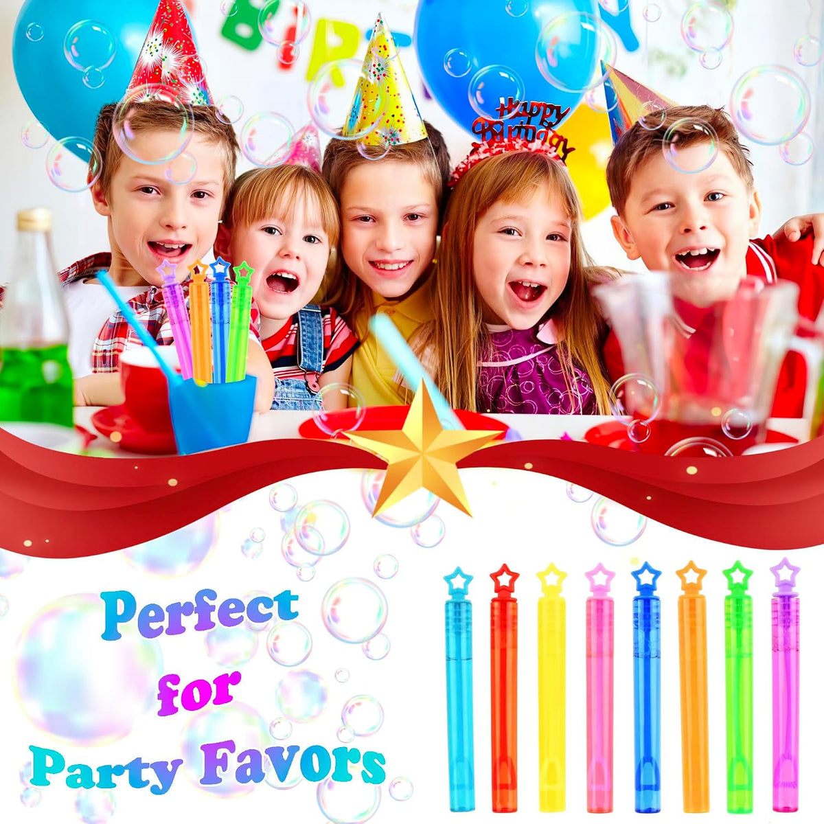 ritastar 32 mini bubble wands with Halloween designs in a gift box - view 34