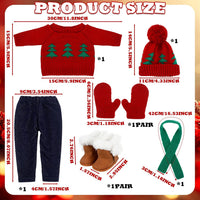 Bencailor Christmas doll clothes for 18 inch dolls in red and white cowgirl style with hat and boots - view 13
