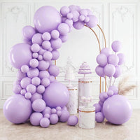 RUBFAC Balloons Black Balloon Arch for Black Birthday Decorations - Pastel Purple