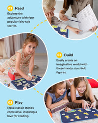 CHEFAN felt board story set with nursery rhyme felt pieces and a felt board with pockets - view 6