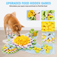 Snuffle Mat for Dog Puzzle Toys Interactive Pet Food Mat Cat Feeding - Yellow Blue - image 4