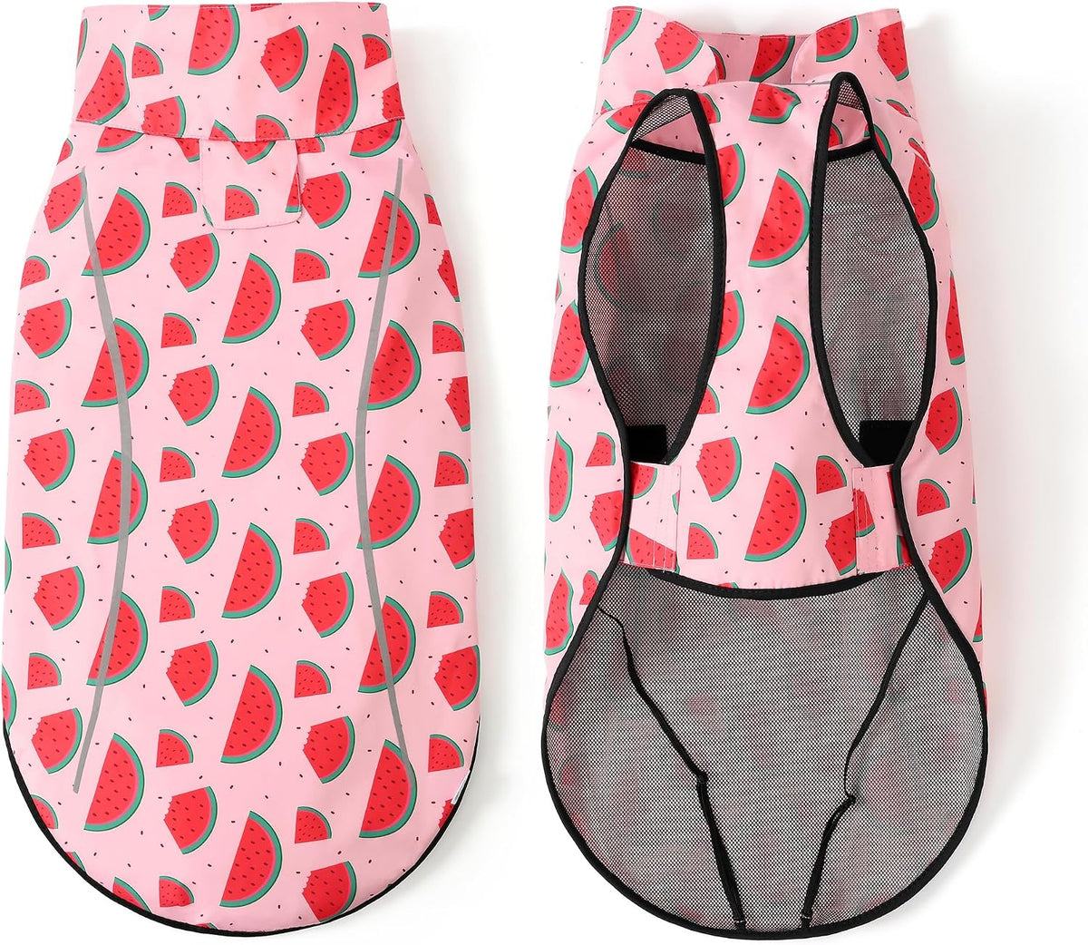 Mile High Life Dog Raincoat - S Chest 22"-25" / Pink Watermelon - image 4