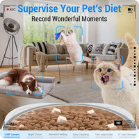 Frienhund Automatic Cat Feeder with 2K Camera: 5G WiFi Automatic Dog - White-1 - image 2