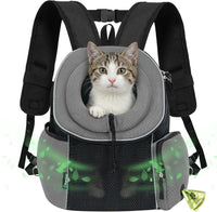 PetAmi Dog Carrier Backpack, Hands Free Front Pet Carrier - Gray / 16.5"L x 10.0"W x 17.0"H