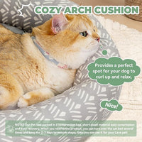 Cat Bed, 20In Dog Beds for Small Dogs, Calming Cat & Dog Beds for Indoor Pets, Pet Beds Comfortable Donut Round Ultra Soft (Grey Pattern, 20.0" L x 20.0" W x 6.5" Th)