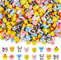 FOIMAS 300-piece mini animal erasers in assorted rubber animal shapes - view 8