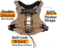 Dog Harness and Leash Set for Large Dogs - Khaki / S - image 4