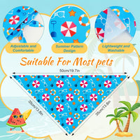 Preboun 100 Pcs Fall Paw Print Dog Bandanas Bulk - Summer / 19.7 x 13.8 x 13.8 Inch - image 3