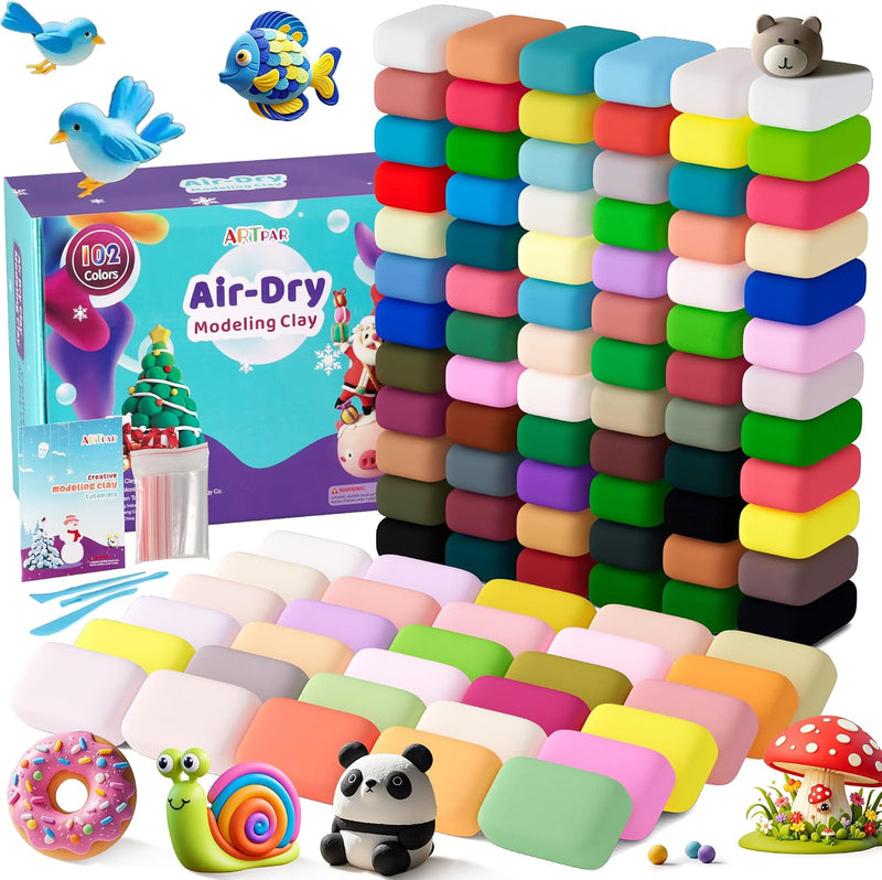 ARTPAR Air Dry Clay for Kids - 102 Colors