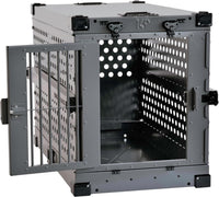K9 Kennel Boss Aluminum Collapsible Dog Crate - Gray / 40.6"L x 25.2"W x 28.9"H - image 2