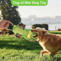 Interactive Chew Proof Dog Toys for Boredom & Anxiety - Plush with Squeaker & Crinkle Sound & Ropes for Small, Medium, Large Dogs