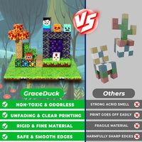 GraceDuck 300 PCS Magnetic Blocks, Magnetic Building Blocks - Forest Car Track With 6 Baseplate - image 4