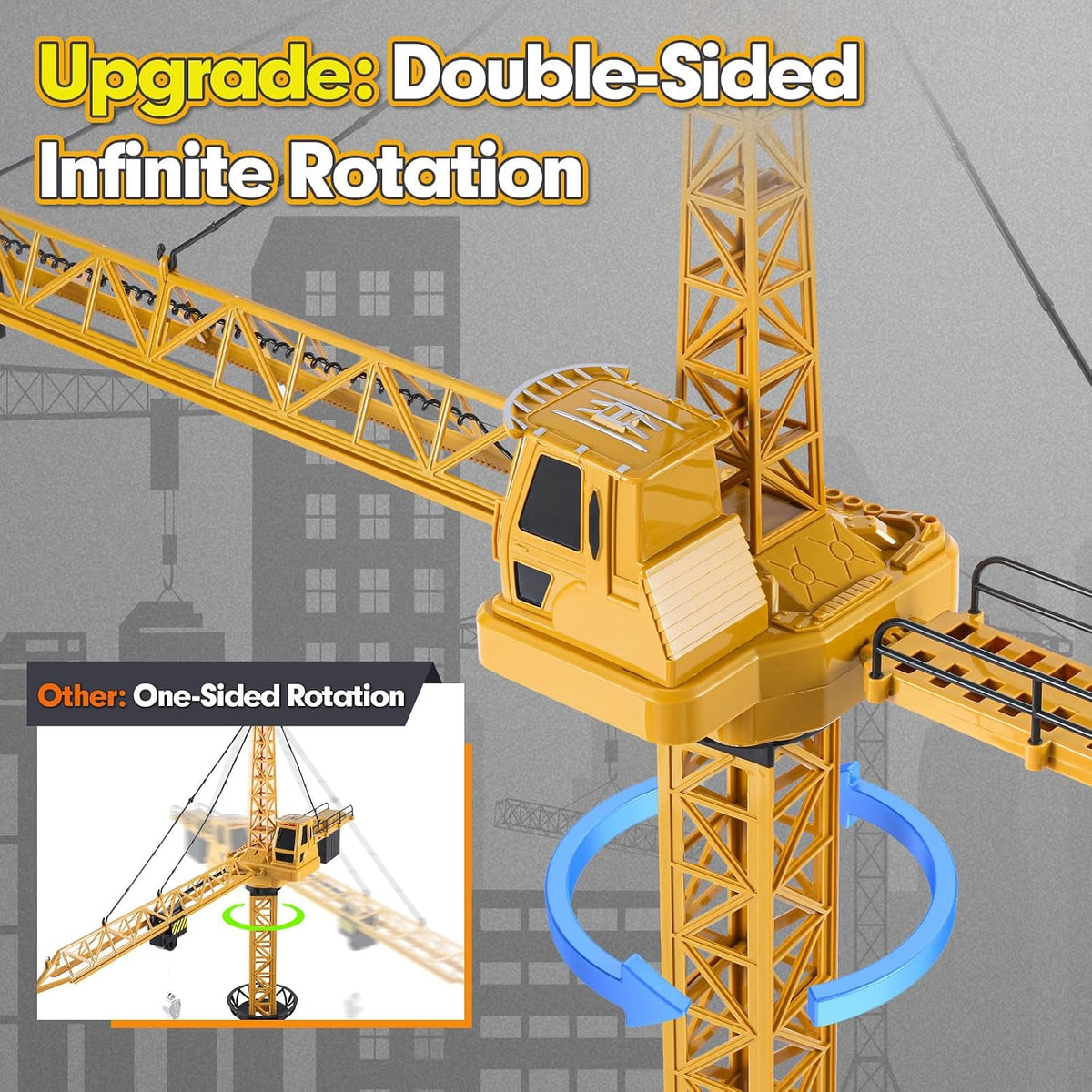 Mini Tudou Remote Control Tower Crane Toy 50in 6 Channel – Fun for Kids & Family - image 3