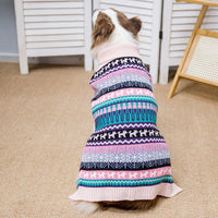 Dog Sweater - Winter Coat Apparel Clothes with Colorful Stripes for Cold Weather – Essentials for Dogs - Large / Pink - image 4