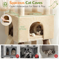 Globlazer Z78 Heavy Duty Cat Tree for 20lbs Large Adult Cats - Beige / 54 inch - image 2