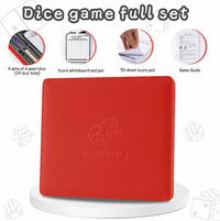 AUSIIBTO red and black Farkle dice tray and storage case with pearl dice - view 10
