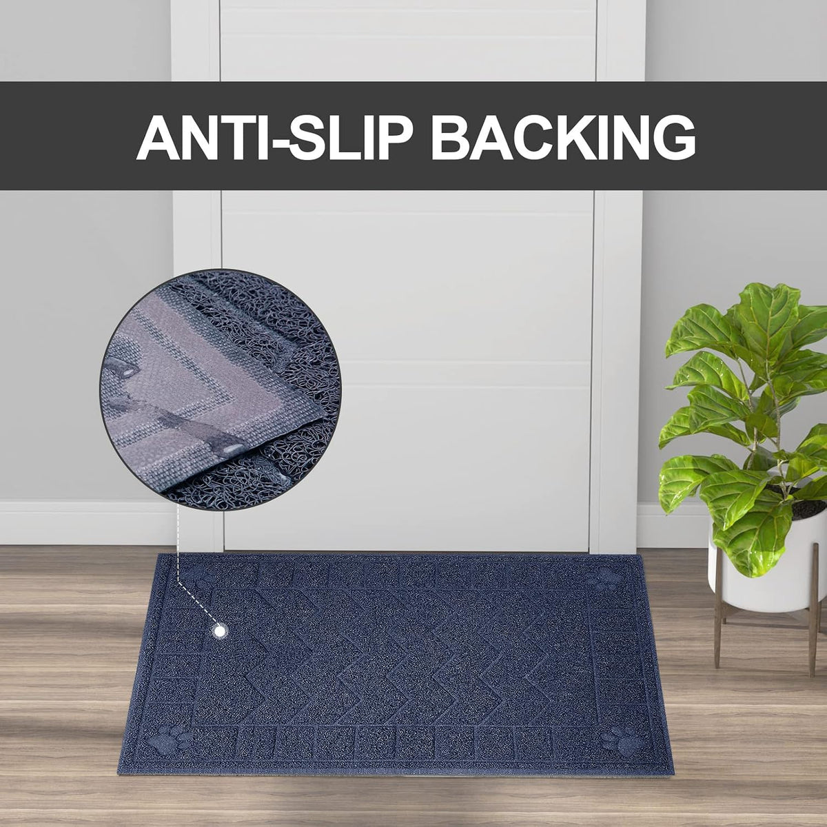 Cat Litter Box Mat, 47" x 35" Large Waterproof Litter Trapping Mat – Daily Care for Cats - Blue / X-Large（35" x 24" ) - image 4