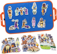 CHEFAN Noah's Ark Felt Board Bible Stories - Cain and Abel & Other 3 Bible Stories Set