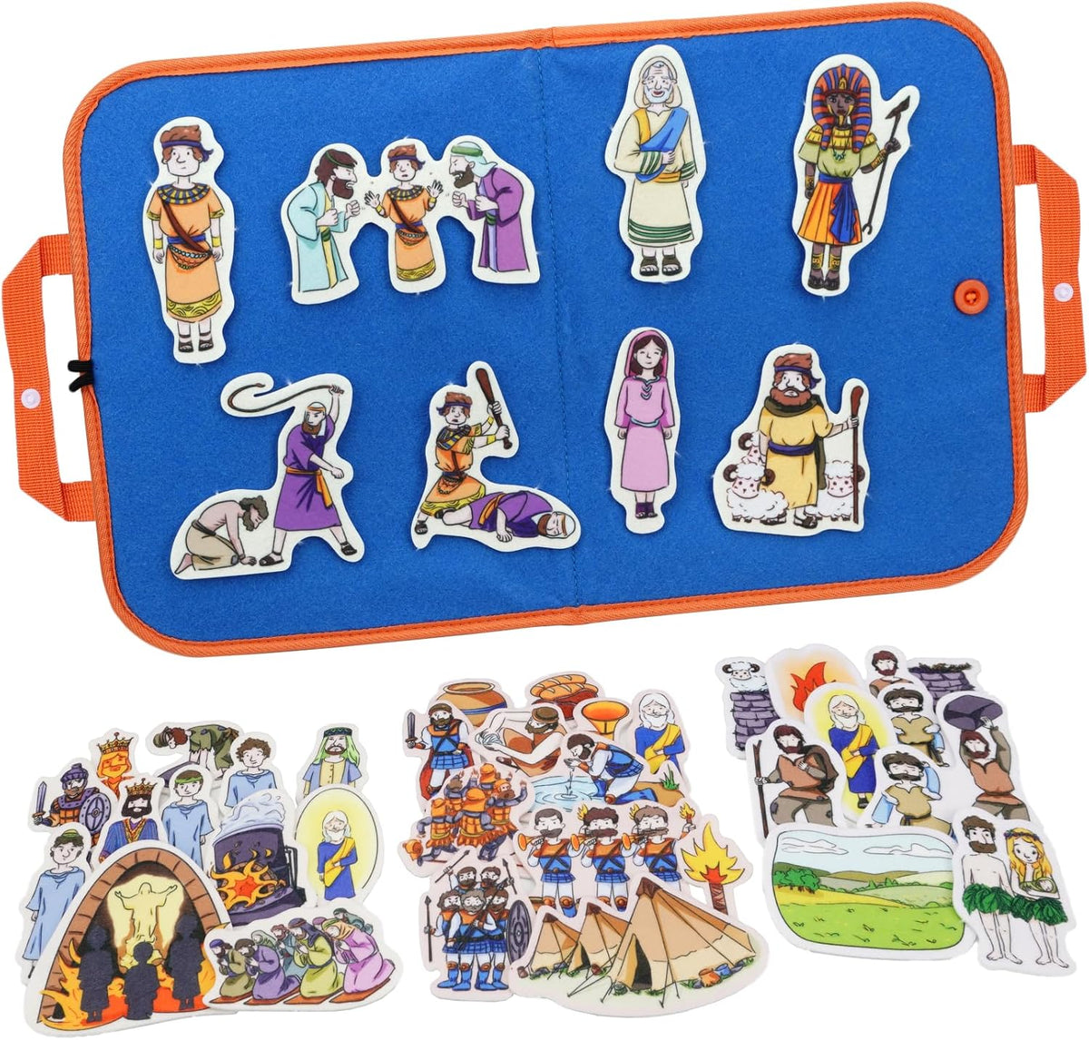 CHEFAN Noah's Ark Felt Board Bible Stories - Cain and Abel & Other 3 Bible Stories Set