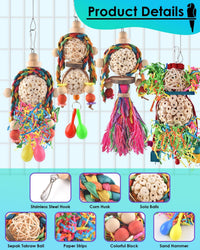 Bissap 2PCS Conure Toys, Foraging Bird Chew Sola Balls Toy for Small Parrot – Essentials for Birds - 4 PCS - image 3