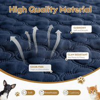 FunFurry Waterproof Dog Blanket, Couch Cover for Dogs Washable - 30 X 70 Inch - 1 Pack / Dark＆light Blue - image 3