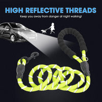 2/4/5/6 FT Dog Leash with Comfortable Padded Handle and Highly - 1/2'' x 4 FT / Green - image 4