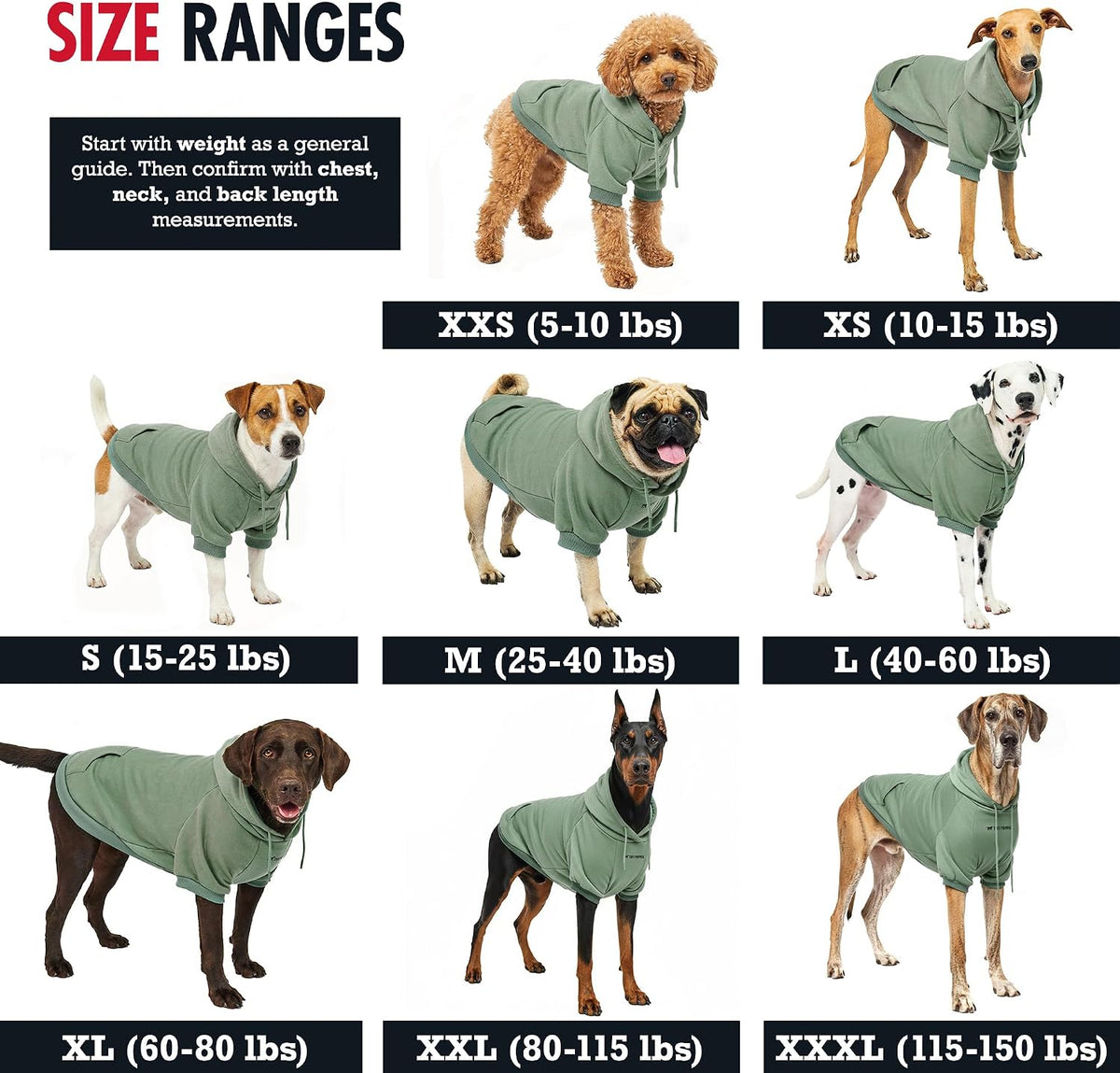 Tuff Pupper Dog Hoodie, Premium Quality Insulated Fabric - Sage Teal / Medium (25-40 lbs) - image 2
