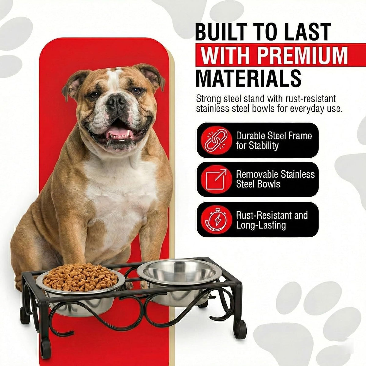 Loving Pets Elevated Dog Bowls - Matte Black / 0.5 Quarts - image 3