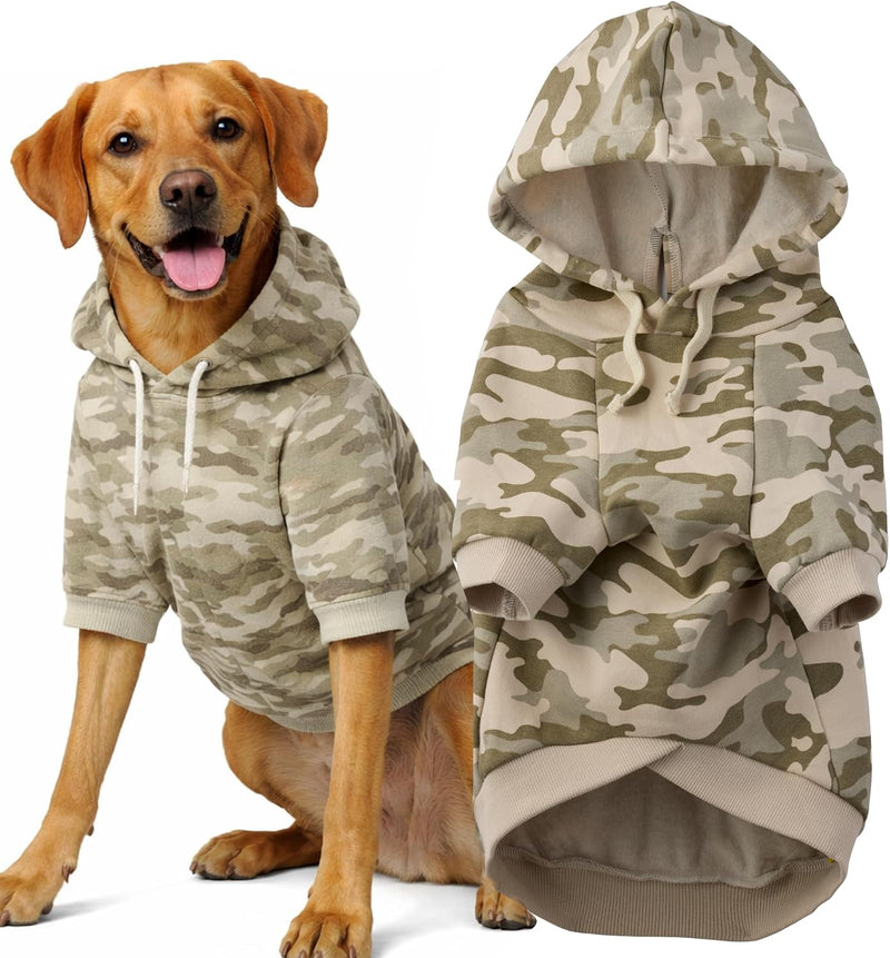Pet Passion Rocky II Dog Hoodie - Sage Camo / Medium (20-45 lbs)