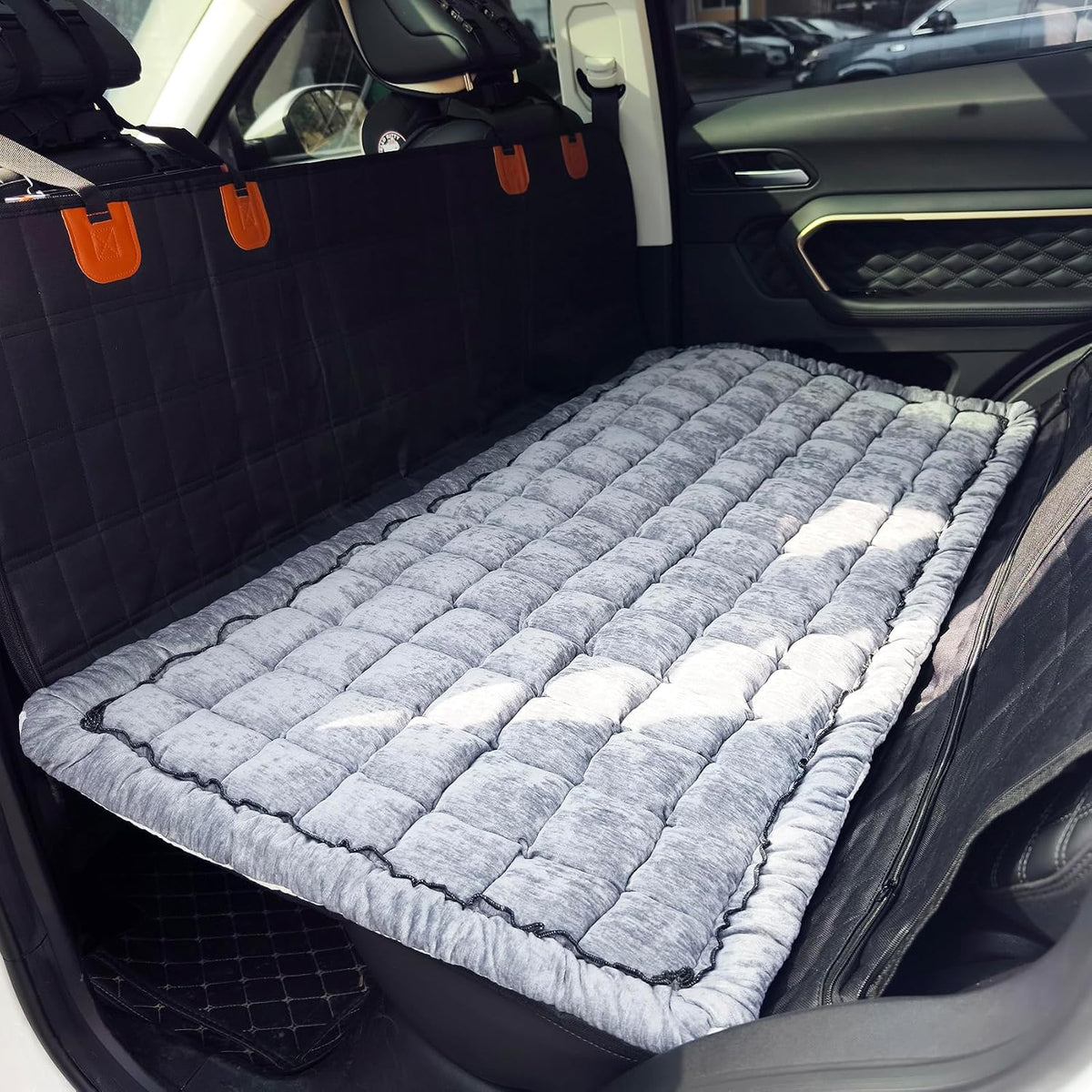 Dog Bed for Car Back Seat - Grey / 24.8x54 inch