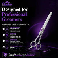 Kenchii Scorpion Dog Grooming Scissors 7in Curved - 46T - image 4