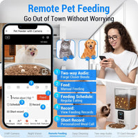 Frienhund Automatic Cat Feeder with 2K Camera: 5G WiFi Automatic Dog - White-1 - image 4