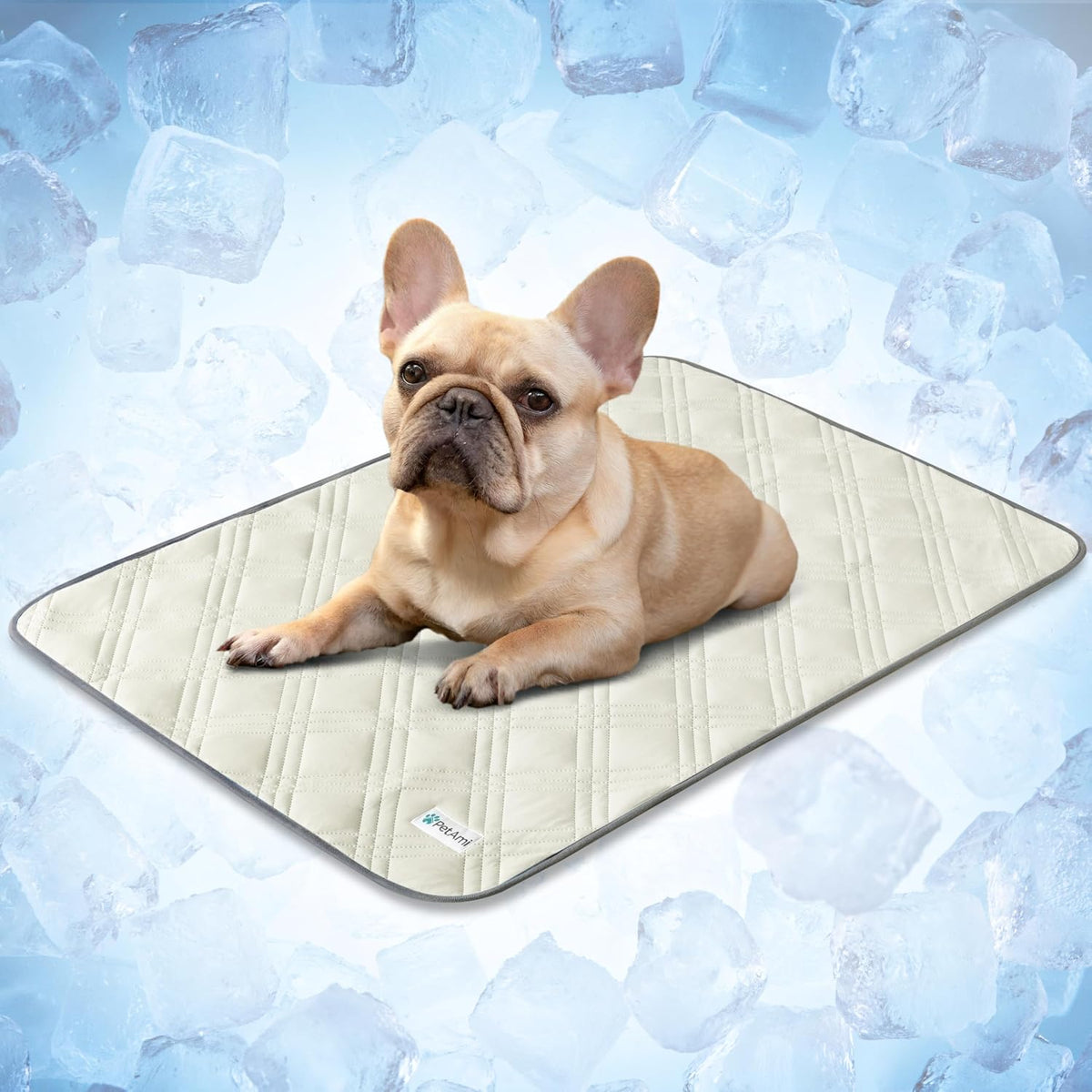 PetAmi Waterproof Dog Cooling Mat Pet Pad for Crate Couch Bed - Beige / Medium (29x40)