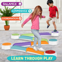 Acorn Avenue Balance Beam & Stepping Stones 13 Pc, Sensory - image 4