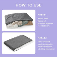 LE SURE Waterproof Dog Bed Cover Replacement - X-Large / Dark Grey-Sherpa / Sherpa - image 3