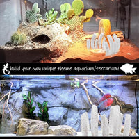 Skull Fish Tank Decorations Dinosaur Bones Snake Hideout Cave Animal Reptile Ornament Halloween Décor for Terrarium Aquarium Large Betta Tarantula Decor