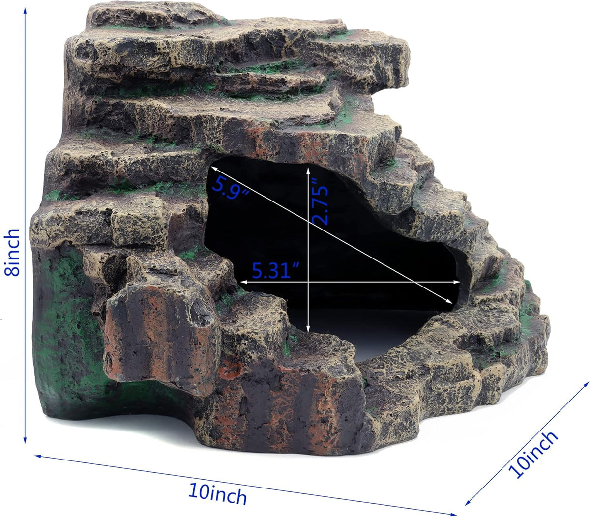 Extra Large Resin Reptile Hideouts Cave Habitat Decor – Essentials for Reptiles And Amphibians - A- Extra Large - image 2